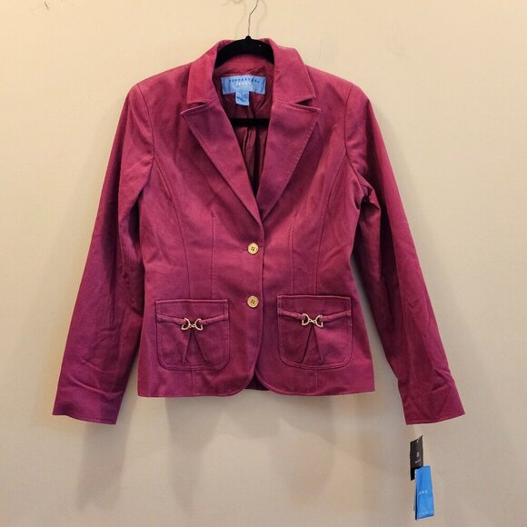 NWT Women's‎ Doncaster Sport Equestrian Style Jacket Blazer Fuchsia Pink Size 4 - Picture 1 of 9